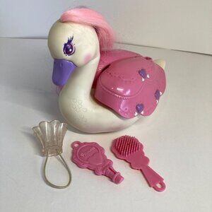 Vintage Tonka Keypers Princess Swan 1980s Toy Lock With Key + Brush + Crown